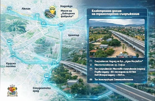 Столична община въвежда електронно досие за всеки мост, тунел и подлез в София