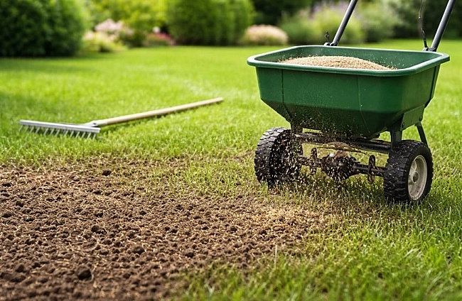 Как да засадите тревни семена върху вече съществуваща морава