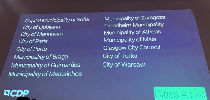 София влезе в А-отбора на най-прогресивните градове в света за климатични политики