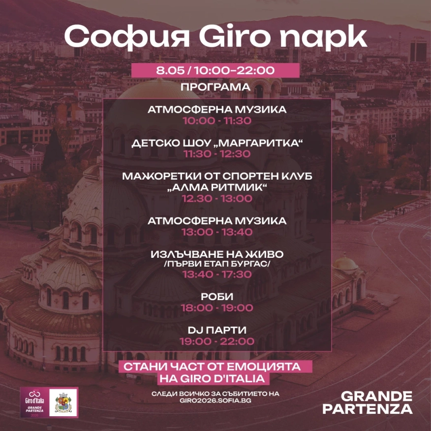 София става сърцето на Giro dItalia: Тридневен фестивал на колоезденето и духа