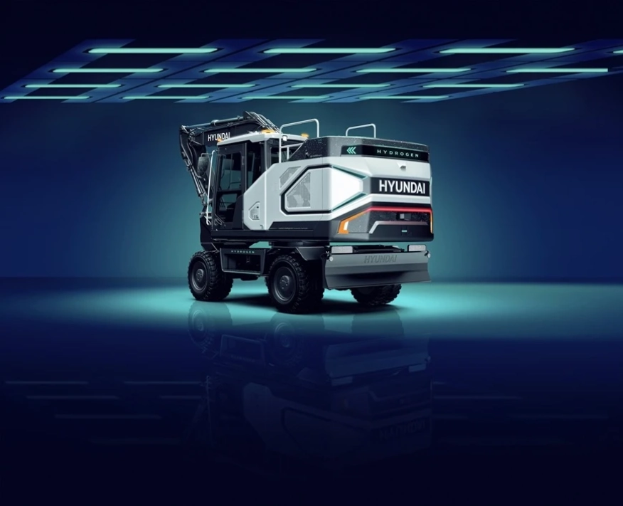 Водородният багер на HYUNDAI дебютира на изложението BAUMA 2025 през април