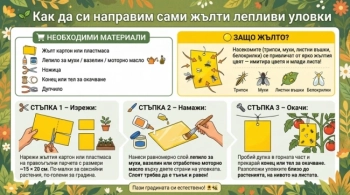 Направете си сами жълти лепливи уловки за мониторинг и контрол на вредители в домашната градина